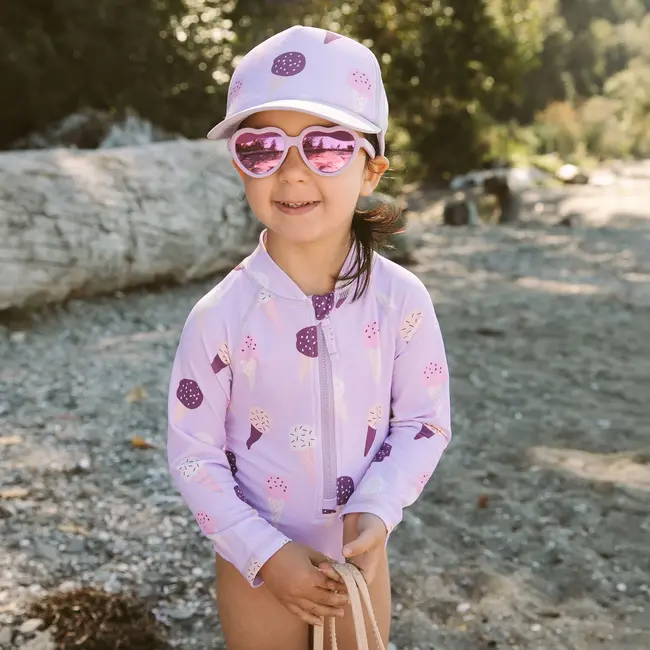 Jan and Jul Lavender | Heart Sunglasses