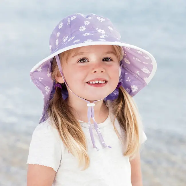 Jan and Jul Purple Daisy Cotton Adventure Hat