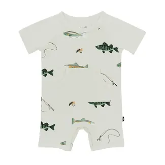 Kyte Baby Zippered Shortall Romper in Fishing