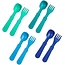 Navy, Sky Blue, Aqua, Teal Re-Play Utensils, 8 pk