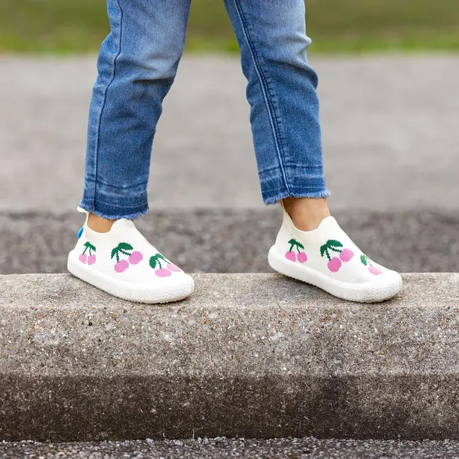 Jan and Jul Cherries | Graphic Knit Shoes