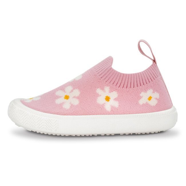 Jan and Jul Pink Daisy | Graphic Knit Shoes