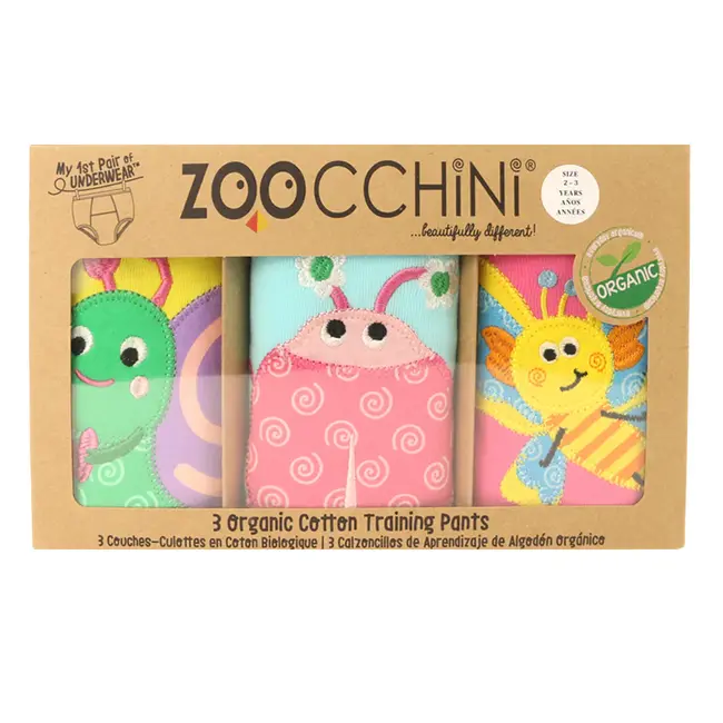 Zoochini Training Pant 3 Pack, Garden Creatures