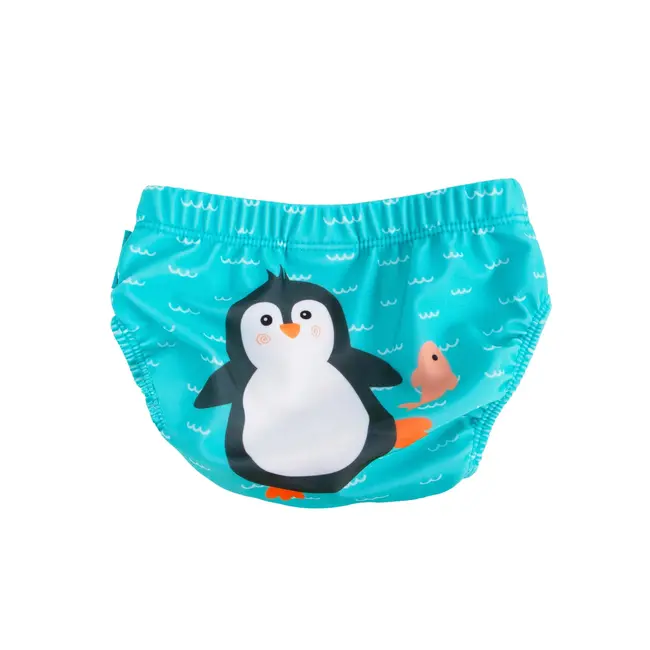 Zoochini Penguin Baby-Toddler Knit Swim Diaper, 2 Piece Set