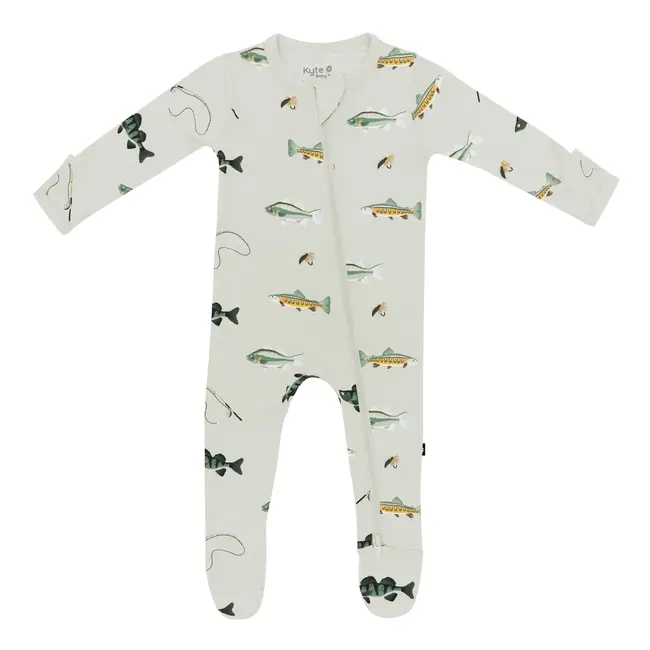 Kyte Baby Fishing Bamboo Zippered Footie