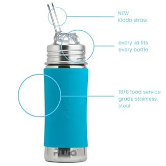 Pura Kiki Aqua Pura 325ml Straw Bottle