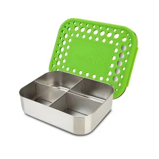 Green Dots Stainless Quad Bento Box