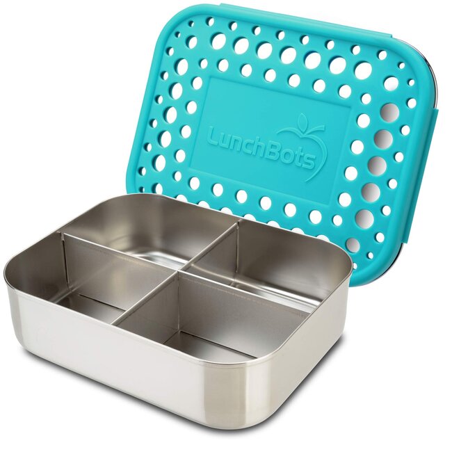 Aqua Dots Stainless Quad Bento Box