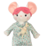 Pink Gaut Sleepy Mouse Girl with Eye Mask & Stuffy, Handmade Doll