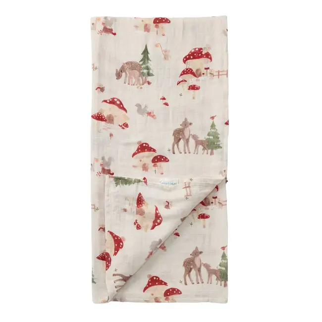 Loulou Lollipop Forest Families Muslin Swaddle