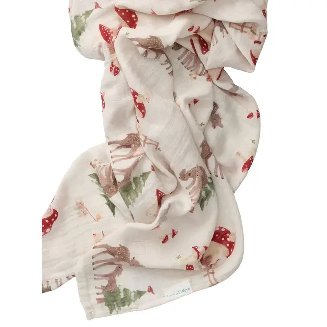 Loulou Lollipop Forest Families Muslin Swaddle