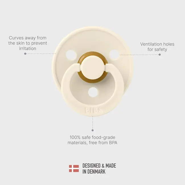 BIBS Ivory Original BIBS Pacifier 2pk