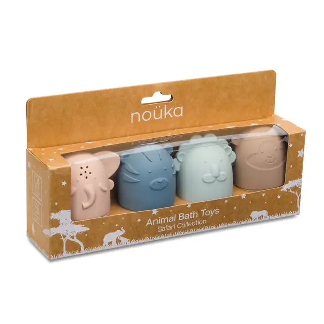 Nouka Nouka Animal Bath Toys, Soft Safari
