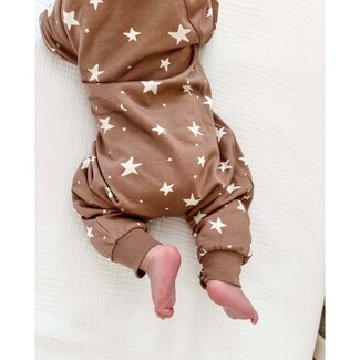 günamüna Cocoa Stars Bamboo Fleece Jumpsuit