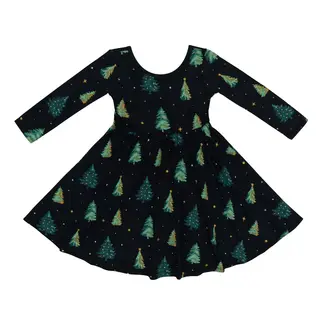 Kyte Baby Twinkle Tree Long Sleeve Twirl Dress