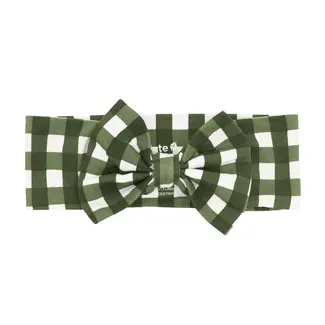 Kyte Baby Gingham Fir Bamboo Bow
