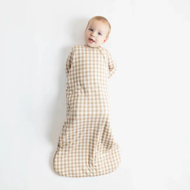 Kyte Baby Gingham Bisque Bamboo Sleep Bag, 2.5 TOG
