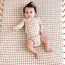 Kyte Baby Gingham Bisque Bamboo Crib Sheet