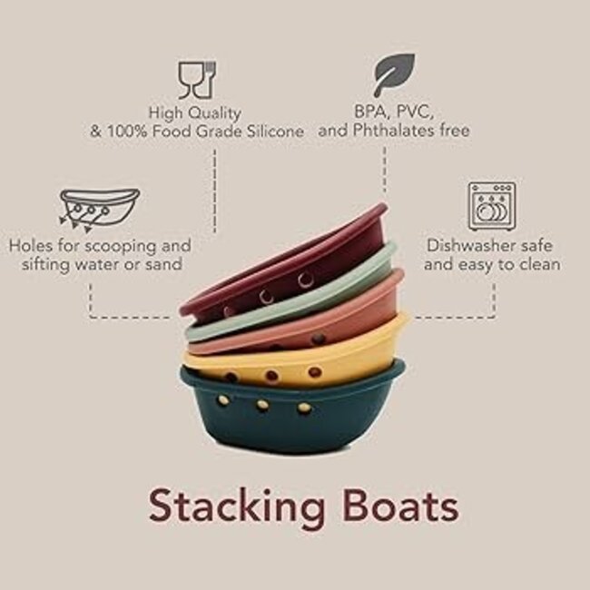 Nouka Moon nouka Stacking Boats Set