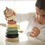 Nouka Nouka Wood & Silicone Stacker, Sand