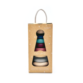 Nouka Nouka Wood & Silicone Stacker, Sand
