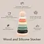 Nouka Nouka Wood & Silicone Stacker, Sand