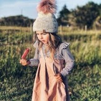 Lakeside Knits Co. Oatmeal Pom Knit Hat