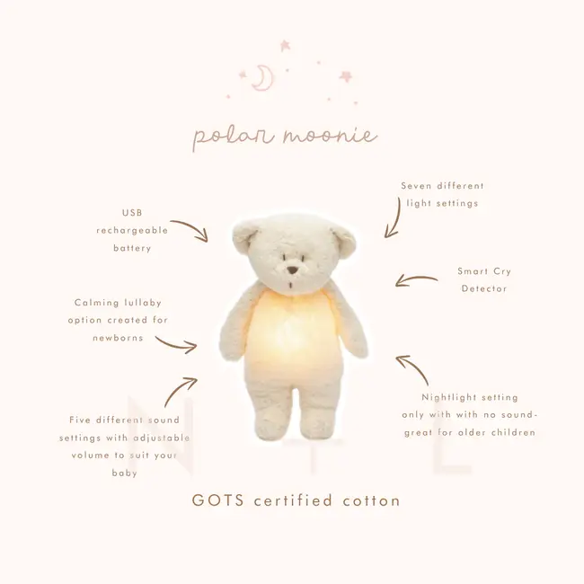 Moonie Moonie Organic Humming Bear With Lamp