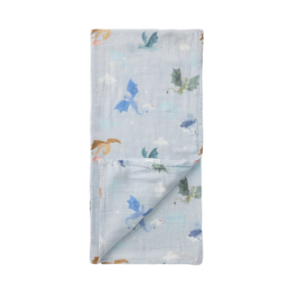 Loulou Lollipop Magical Dragons Muslin Swaddle