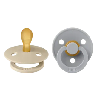 BIBS Vanilla/Cloud BIBS Pacifier Original COLOUR Latex, 2 PK Symmetrical