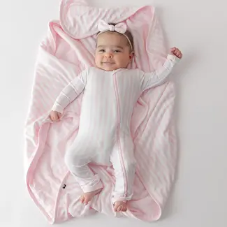 Kyte Baby Small Sakura Stripe Bamboo Baby Blanket