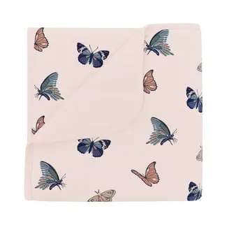 Kyte Baby Blush Butterfly Bamboo Baby Blanket