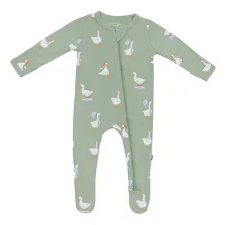Kyte Baby Silly Goose Bamboo Zippered Footie