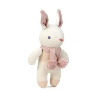 Threadbear Designs Baby Threads Organic Cream Bunny Rattle
