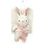 Threadbear Designs Baby Threads Organic Cream Bunny Rattle