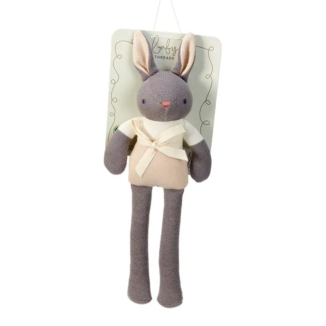 Threadbear Designs Baby Threads Organic Grey Bunny