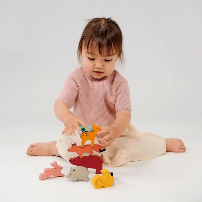 Mentari Toys Wooden Happy Stacking Forest Set