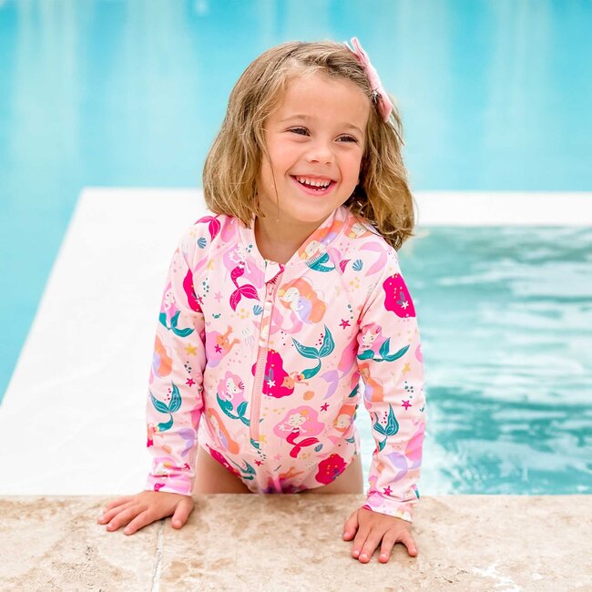 Jan and Jul Pink Mermaid 1-pc Girls' UV Swimsuit
