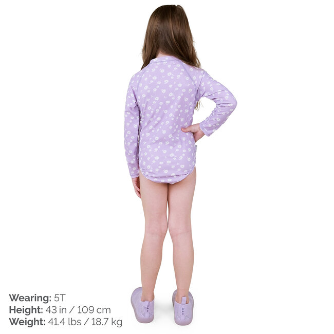 Jan and Jul Purple Daisy 1-pc Girls' UV Swimsuit