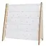 3 Sprouts Blueberry/Taupe Recycled Fabric Kids Book Rack