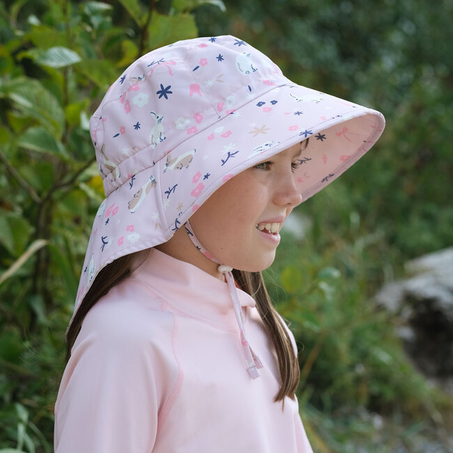 Jan and Jul Bunny Flowers | Aqua Dry Adventure Hat