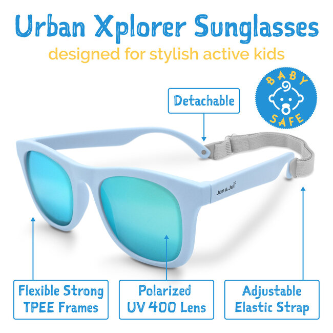 Jan and Jul Light Blue Aurora Urban Xplorer Sunglasses