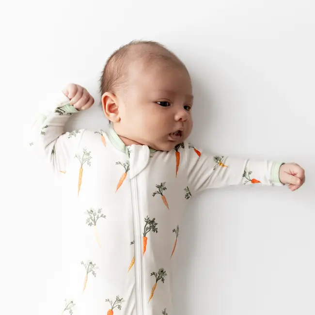 Kyte Baby Carrot Bamboo Zippered Footie