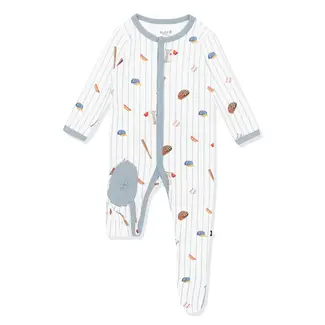 Kyte Baby Home Run Bamboo Zippered Footie