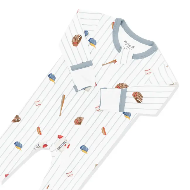 Kyte Baby Home Run Bamboo Zippered Footie
