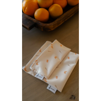 Micasso & Co Sunday Brunch Reusable Snack and Sandwich Bags Set of 2