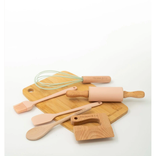 Micasso & Co Marshmallow Pink 7-in-1 Mini Chef Set