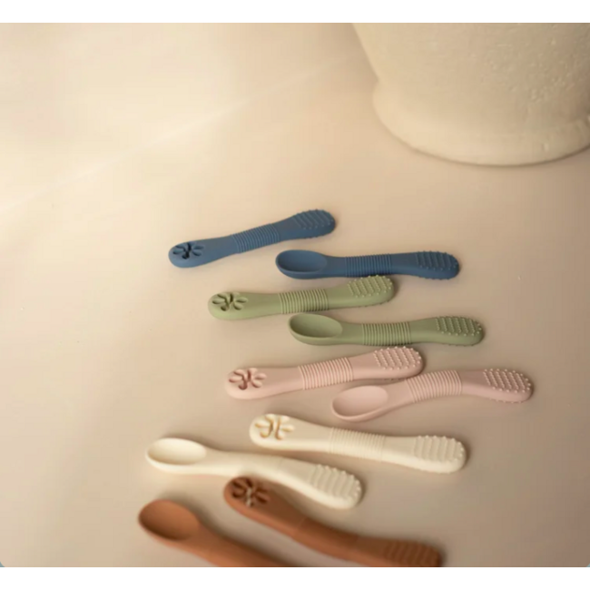 Micasso & Co Majestic Blue Silicone Training Spoons - Duo + Case