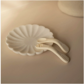 Micasso & Co Cream Silicone Training Spoons - Duo + Case
