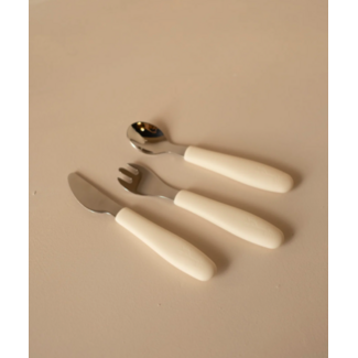 Micasso & Co Cream Stainless Steel Toddler Cutlery